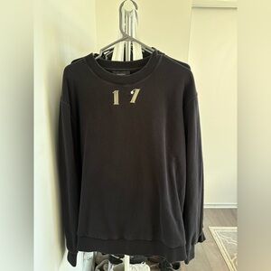 Givenchy Black Sweatshirt with Metallic “17” symbol